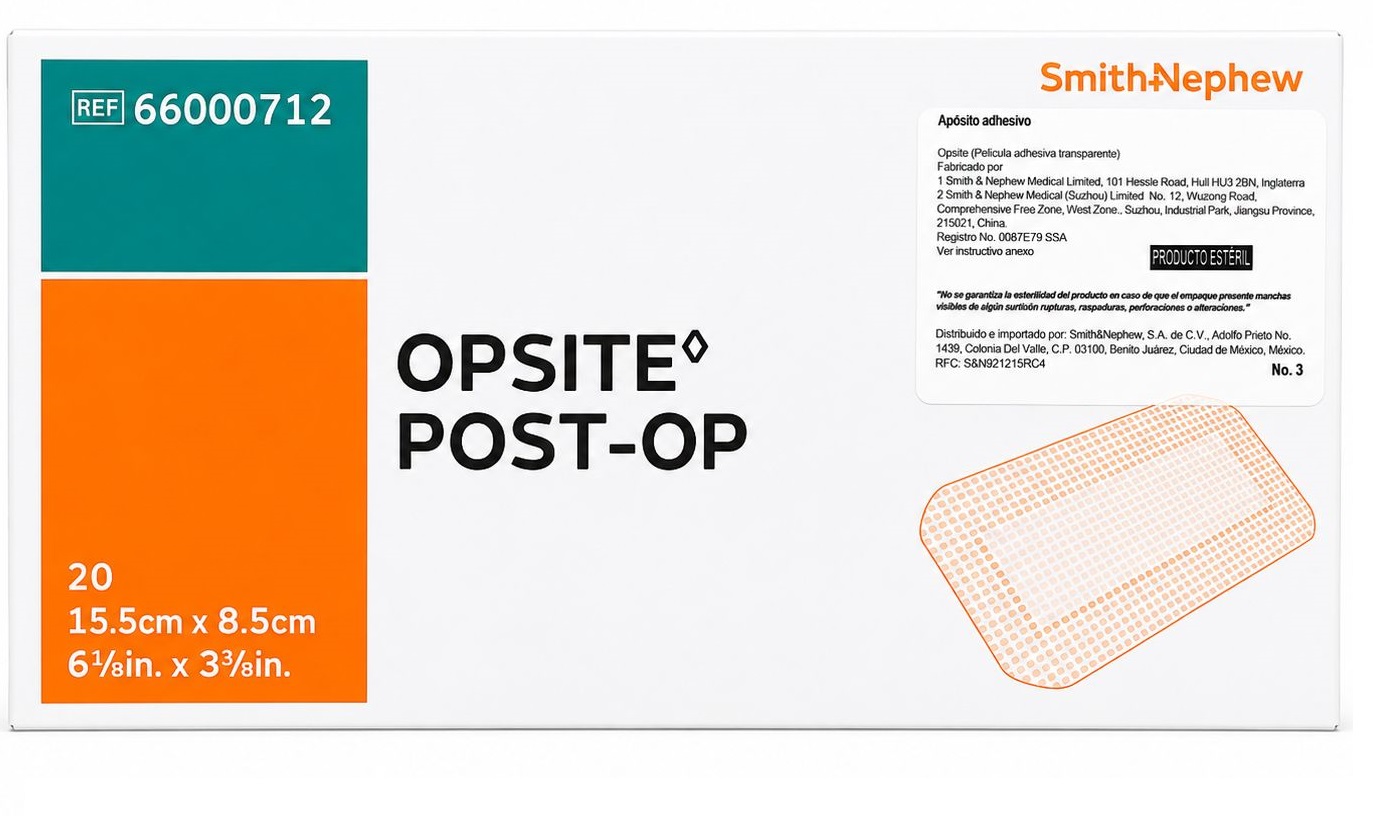 Opsite Post Op 15.5 cm. x 8.5 cm. Smith & Nephew Caja con 20 piezas